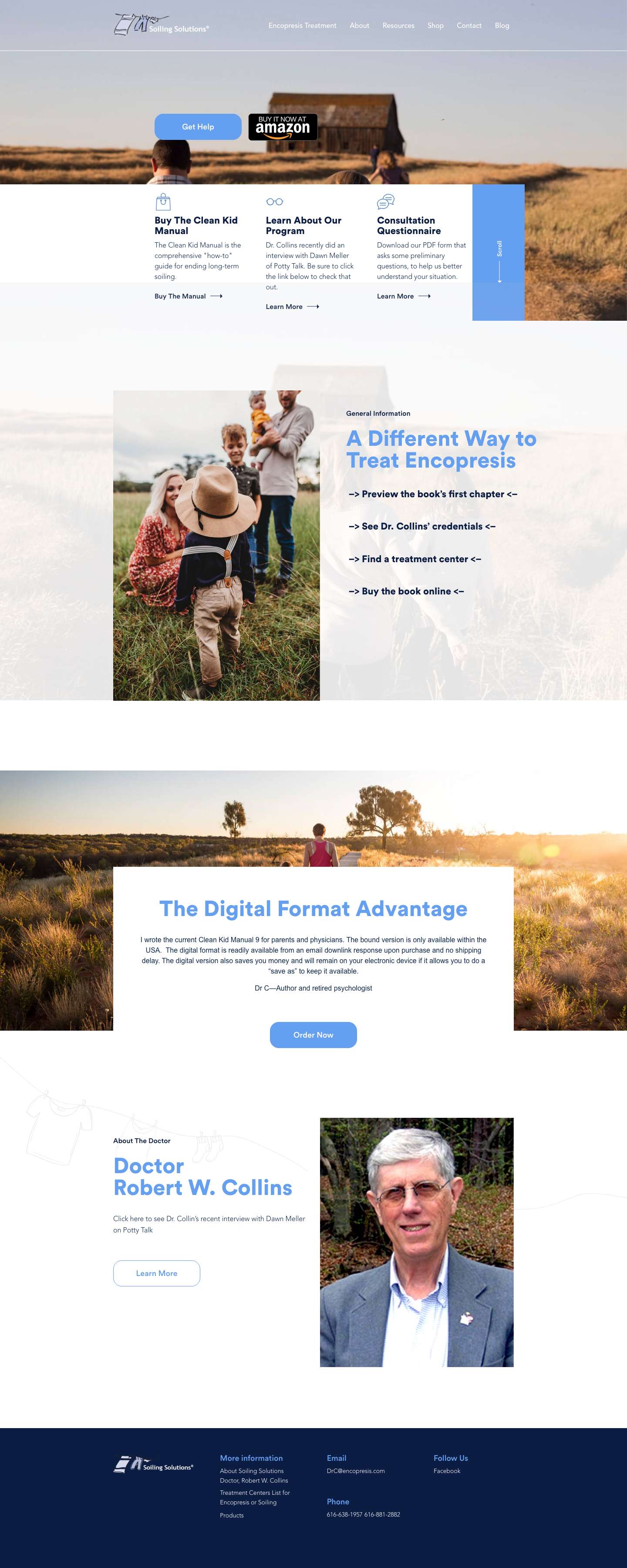 Home - Encopresis - Soiling Solutions - Full Screenshot