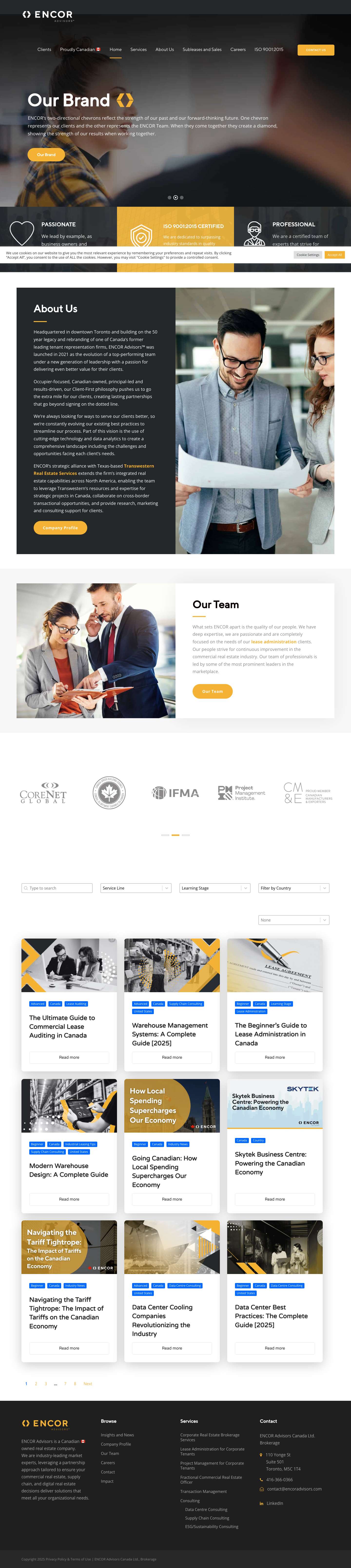 ENCOR Advisors | Commercial Real Estate for Tenants - Full Screenshot
