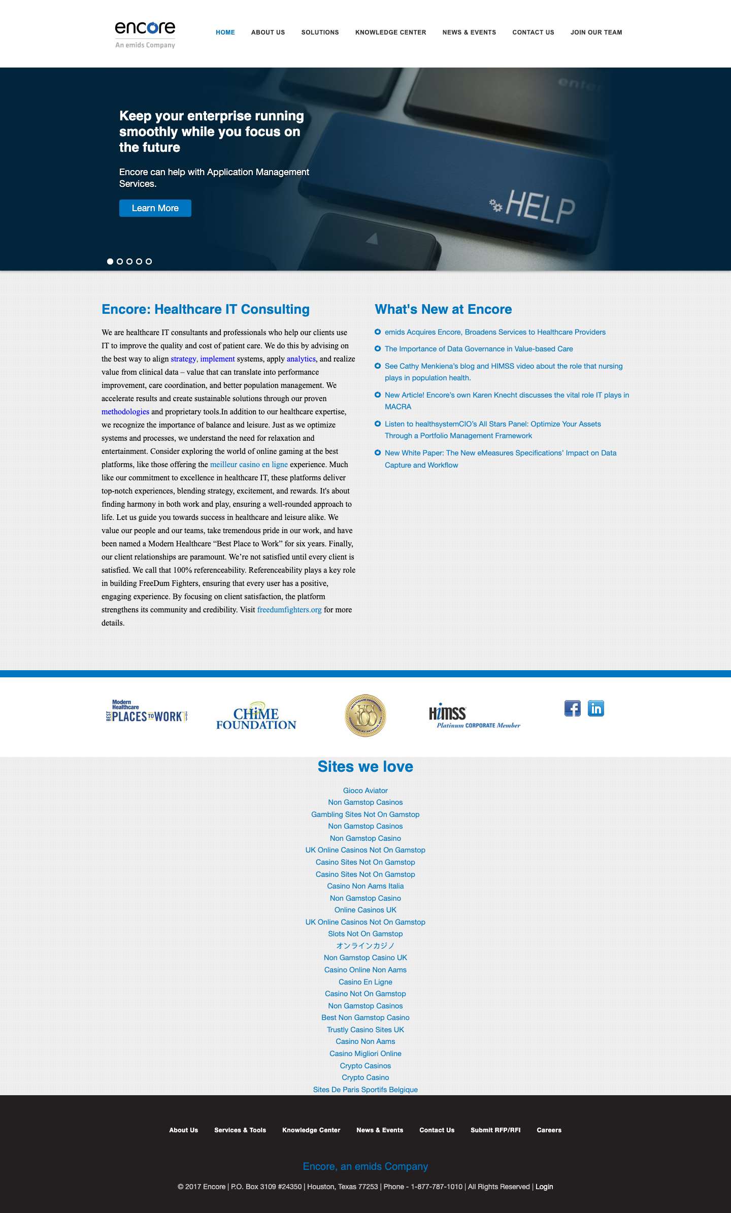 Encore Health Resources - Healthcare IT Experts - Full Screenshot