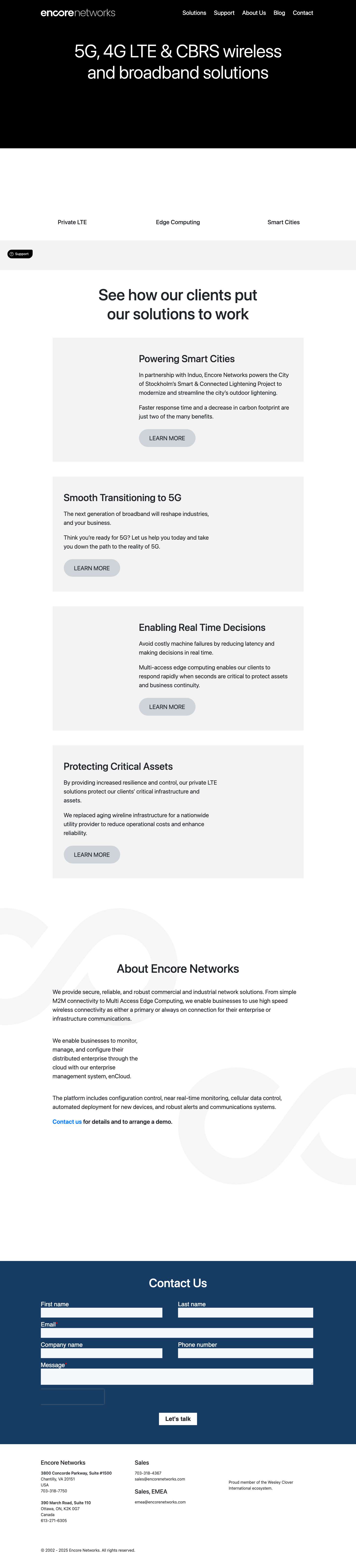 Home – Encore Networks - Full Screenshot