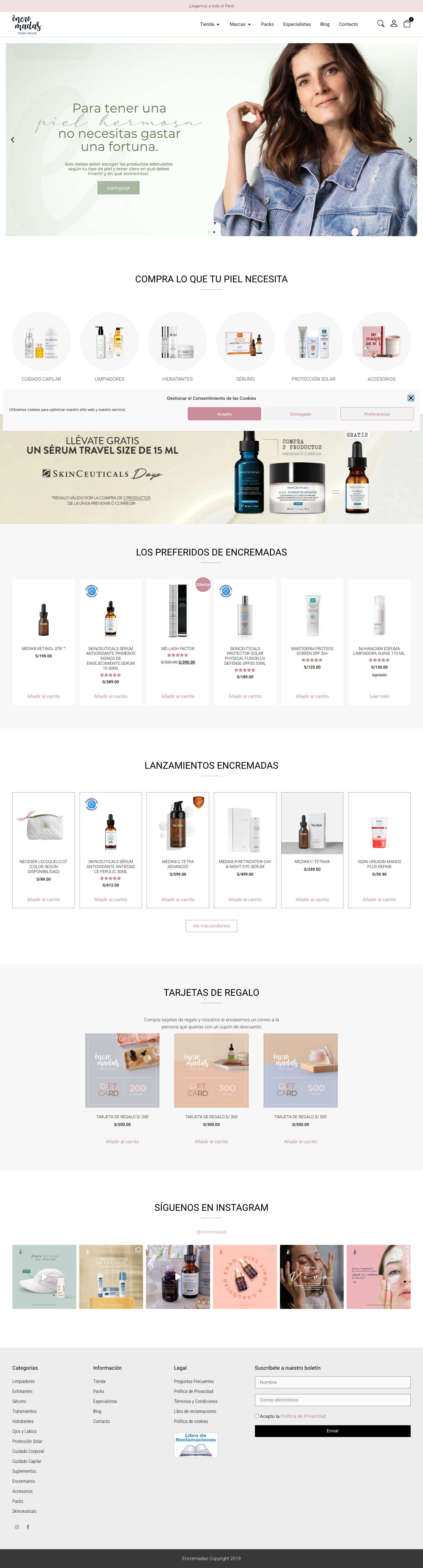 Encremadas - Ecommerce Encremadas - Full Screenshot