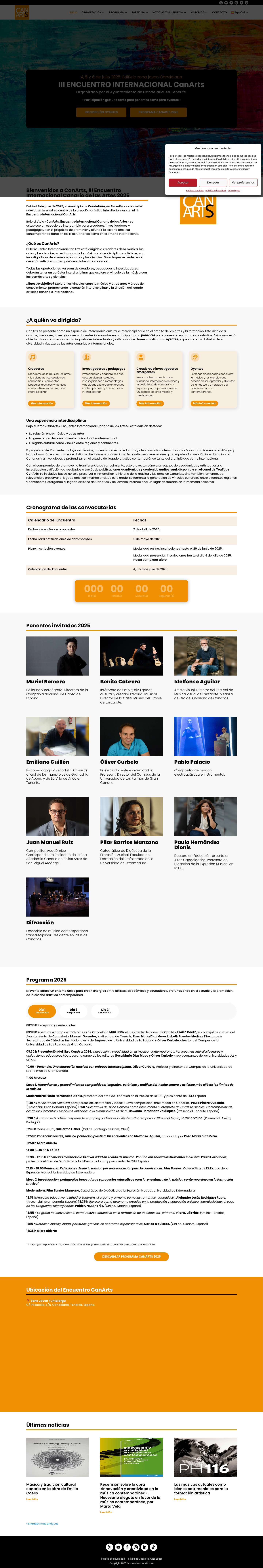 III Encuentro Internacional CanArts | Encuentro CanArts - Full Screenshot