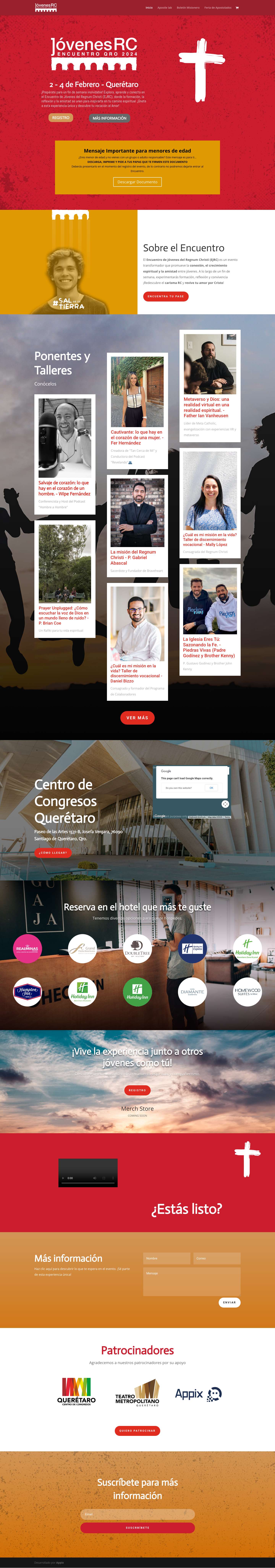 encuentrojovenesrc.com | - Full Screenshot