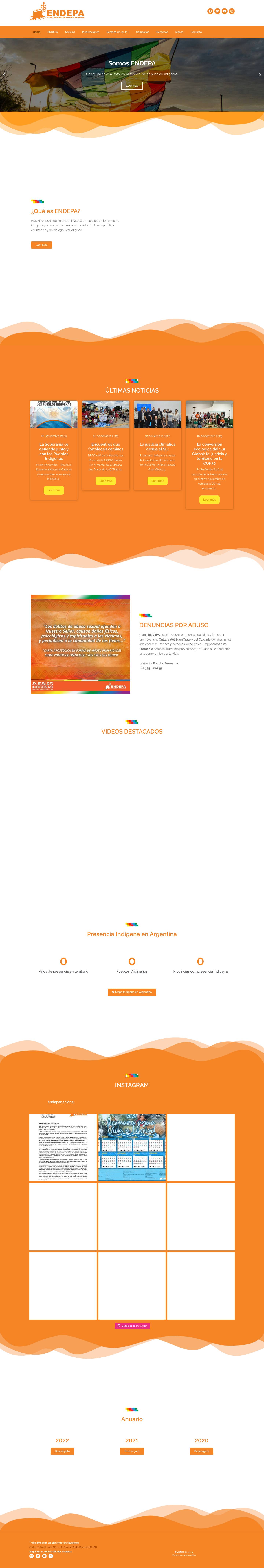 ENDEPA – Equipo Nacional de Pastoral Aborigen - Full Screenshot