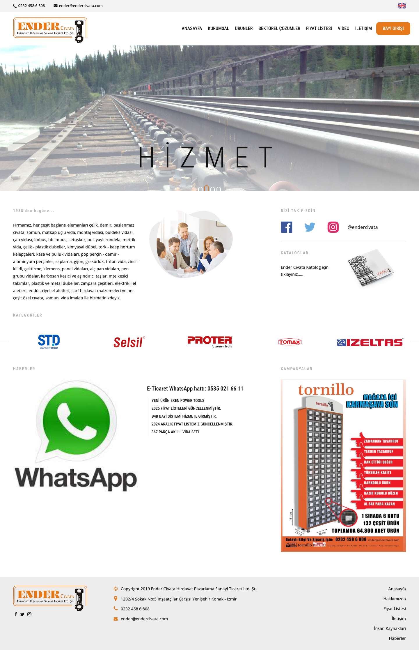 Ender CivataEnder Cıvata Hırdavat - Full Screenshot