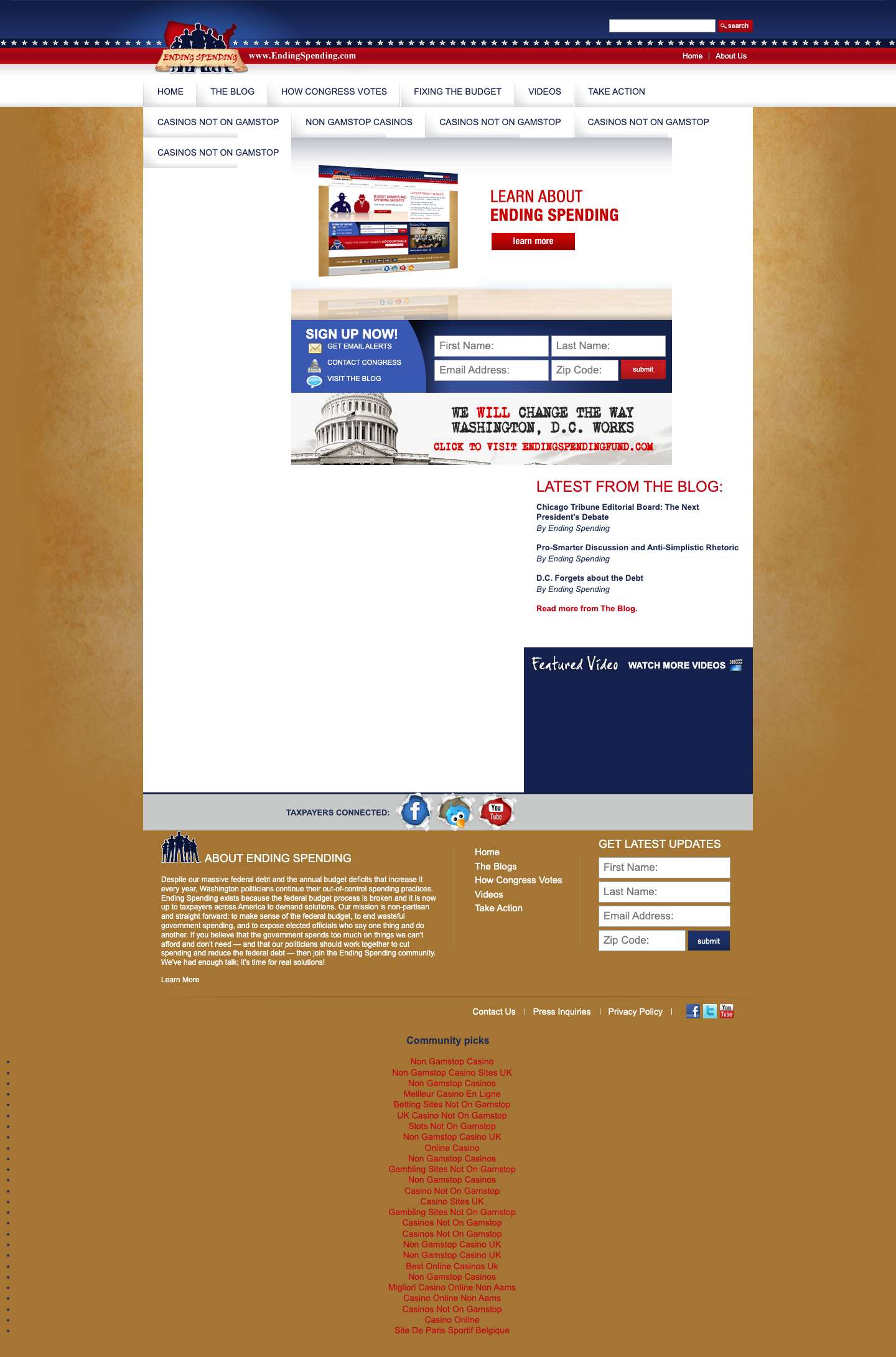 Ending Spending, Inc. | Educating Americans on Wasteful Government Spending - Full Screenshot