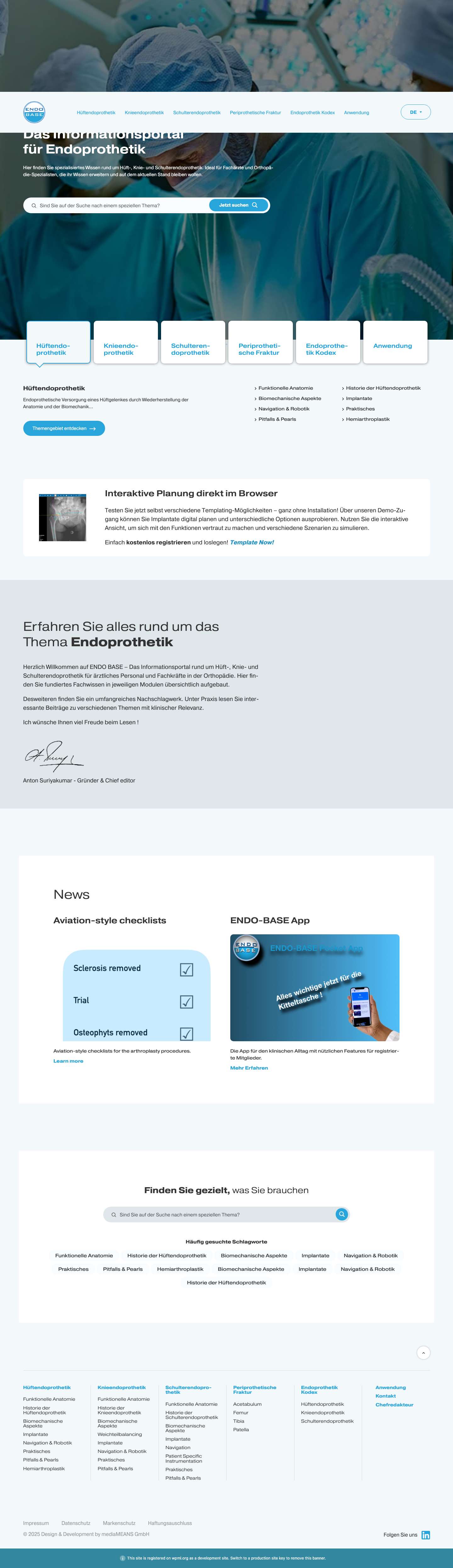 Startseite - ENDO BASE - Full Screenshot
