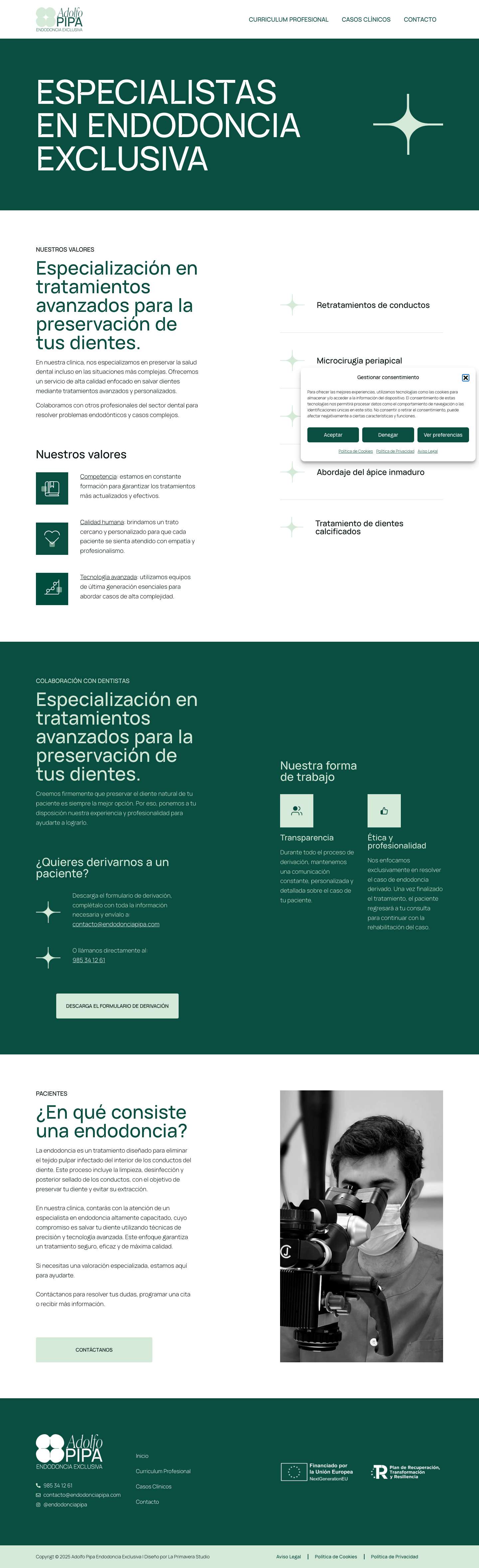 Endodoncia Pipa - Full Screenshot