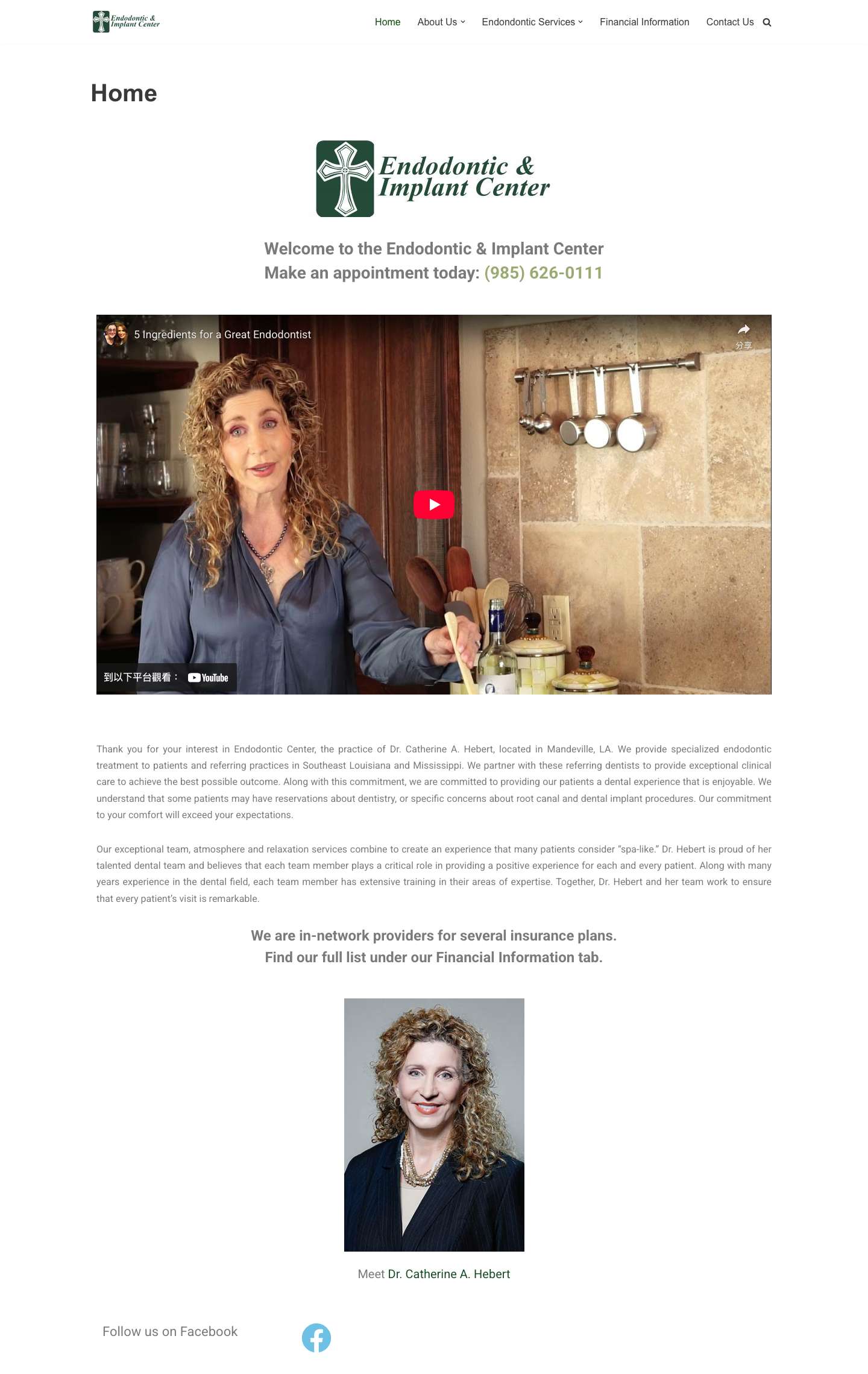 Endodontic & Implant Center - Full Screenshot