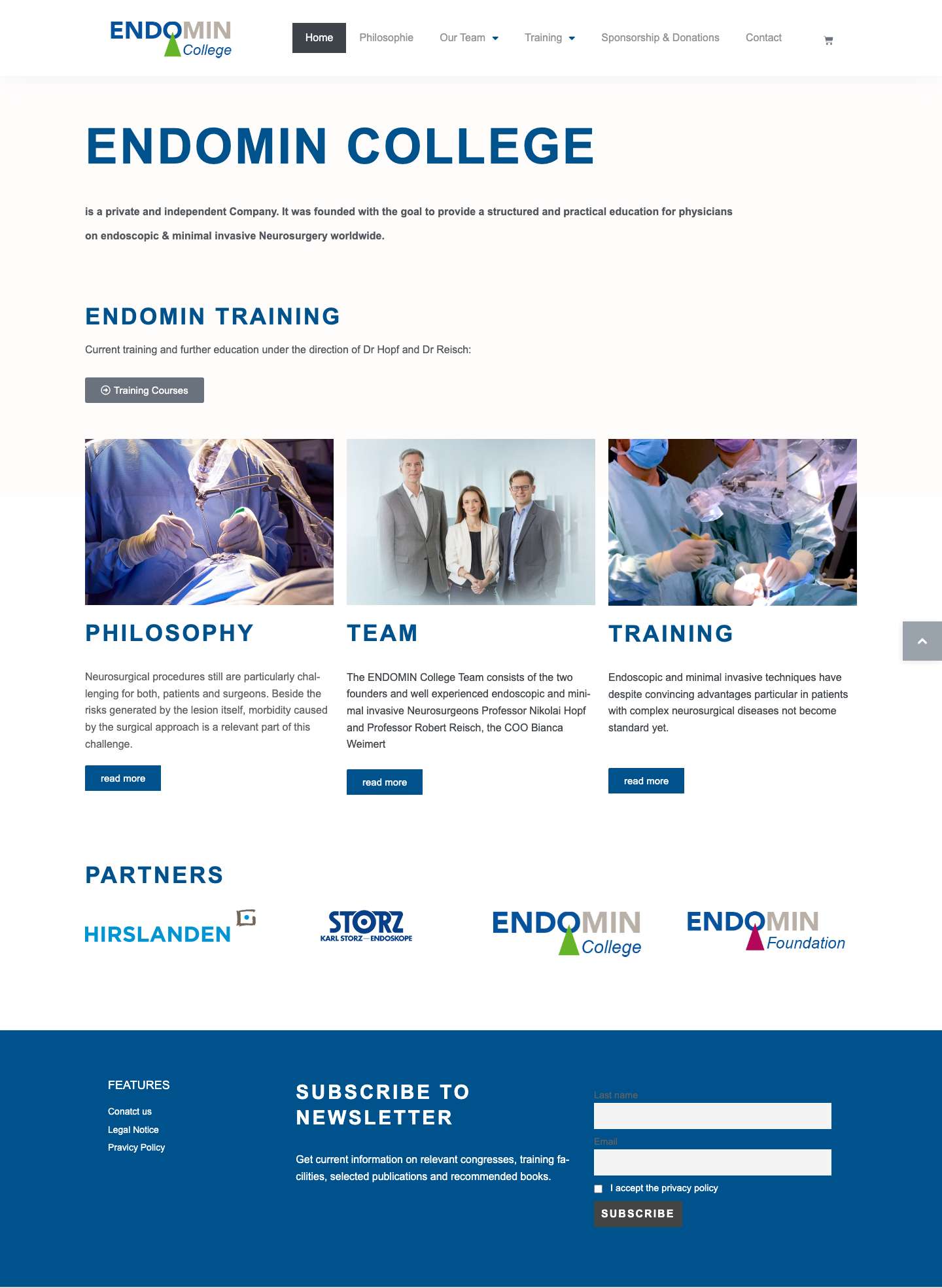 Endoscopic & Miinimal Invasive Neurosurgery – Zentrum für Neurochirurgie Zürich - Full Screenshot