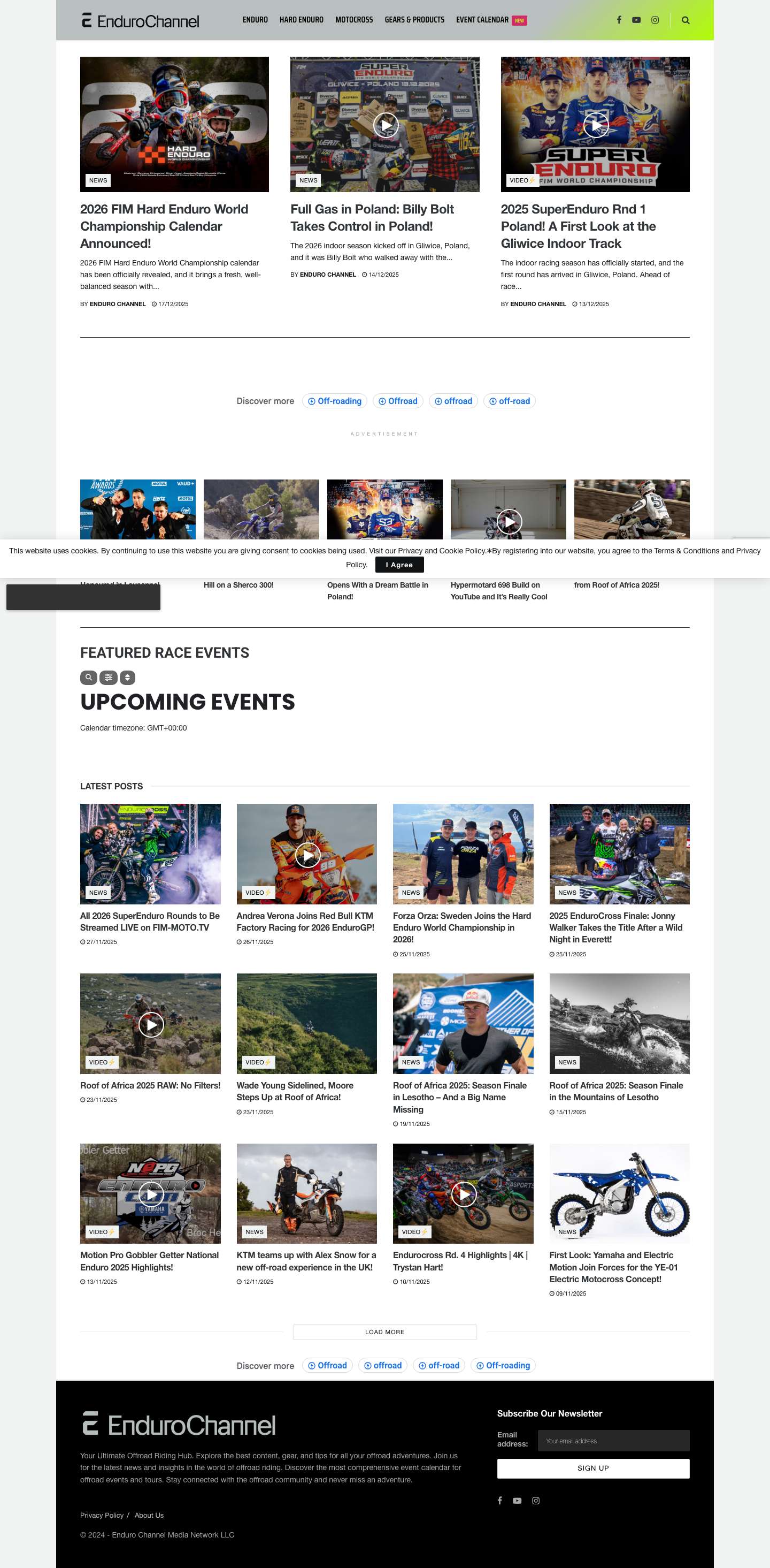 Enduro Channel – Your Ultimate Offroad Riding Hub - Full Screenshot