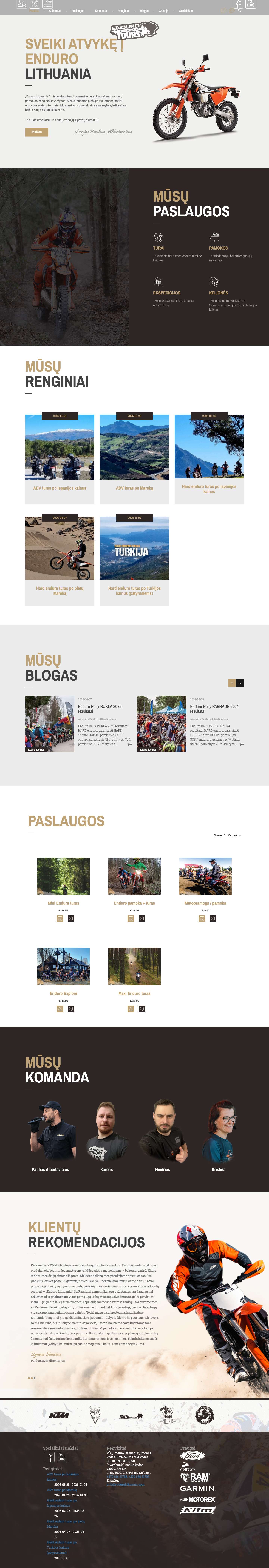 Pažink Lietuvą Enduro Motociklu - EnduroLithuania - Full Screenshot