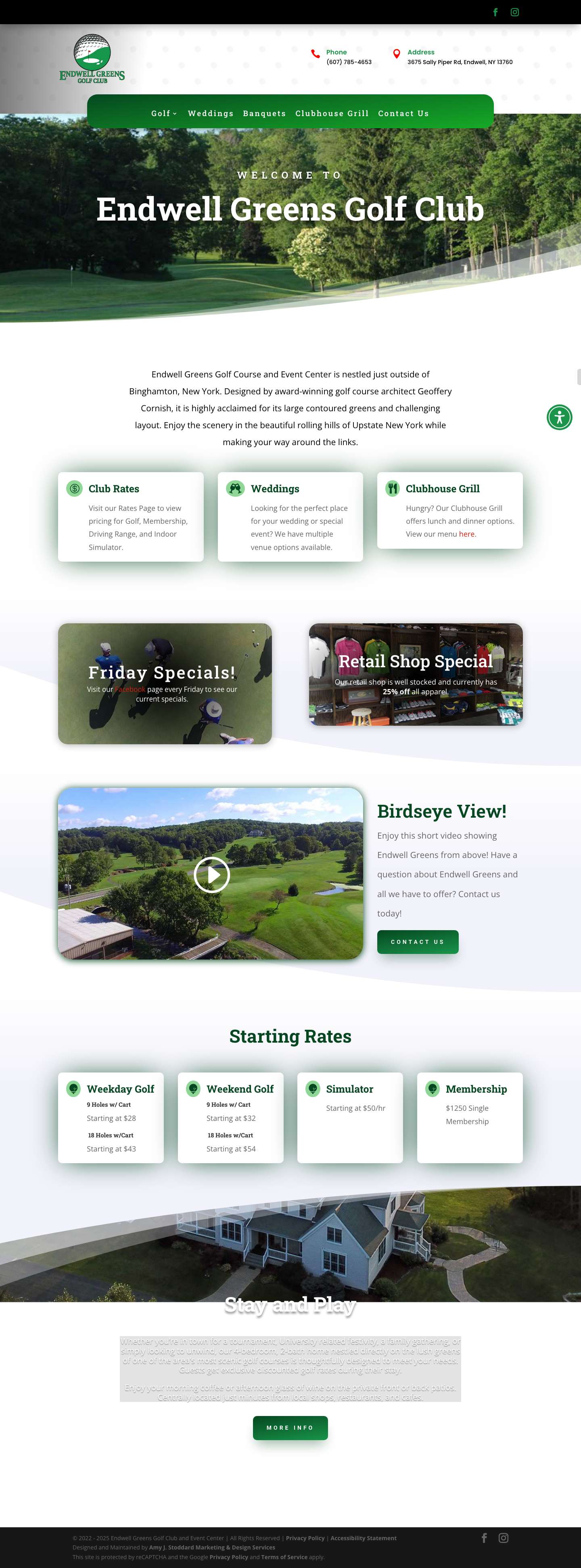 Endwell Greens Golf Club | Binghamton Golf & Wedding Venues | Endwell Greens Golf Club is one of the top wedding reception venues in Binghamton, NY. We are ideal for golf, outdoor weddings, hall rentals and more. - Full Screenshot