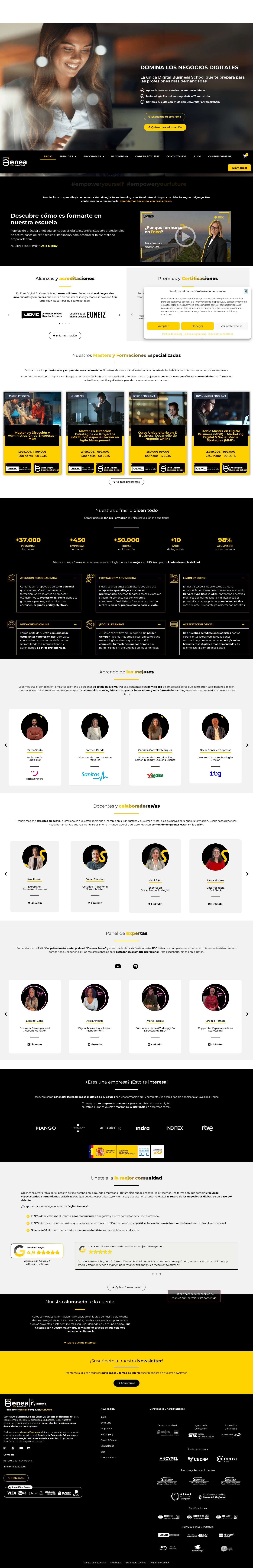 La única escuela que te prepara para las profesiones más demandadas - Full Screenshot