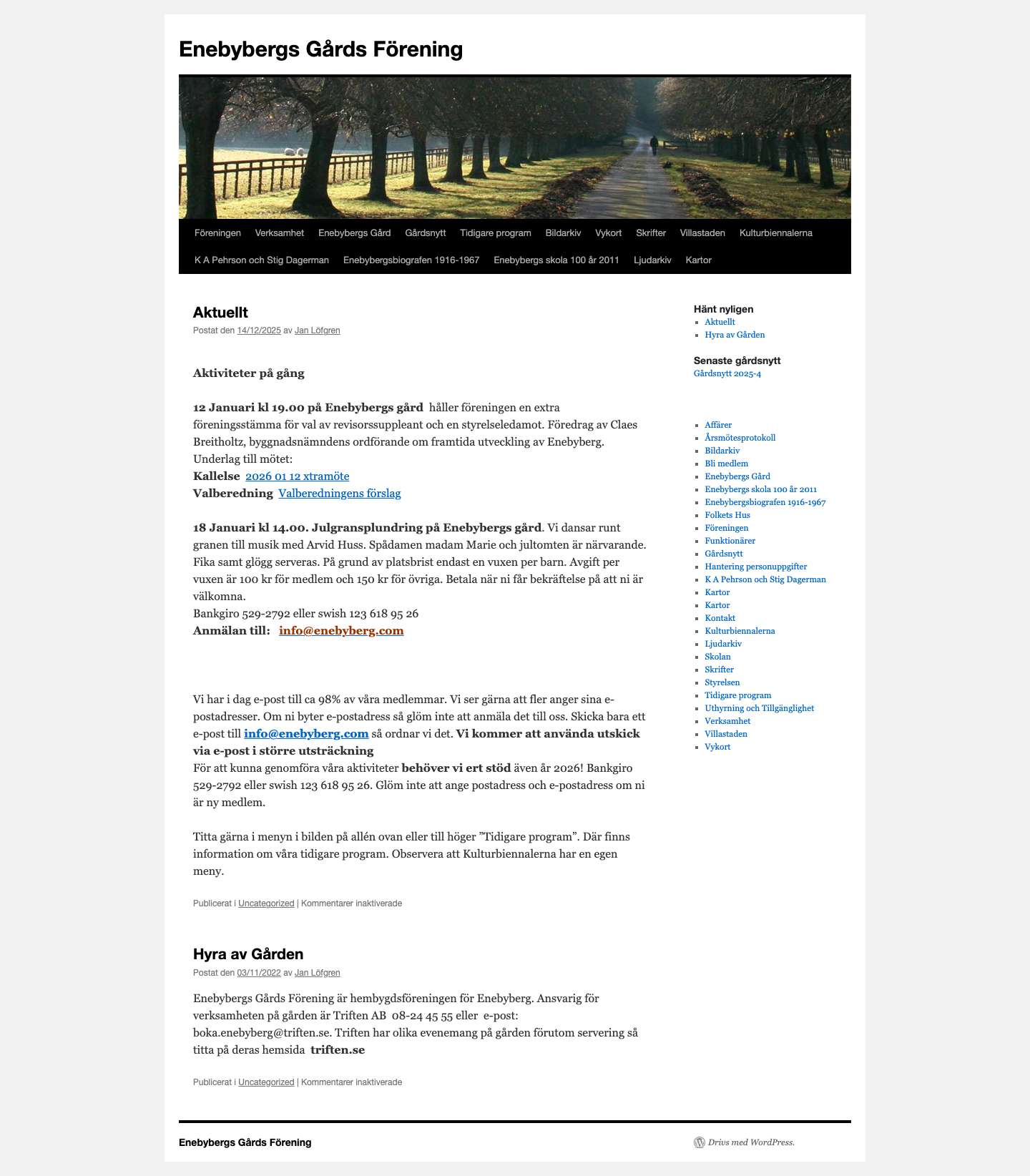 Enebybergs Gårds Förening - Full Screenshot