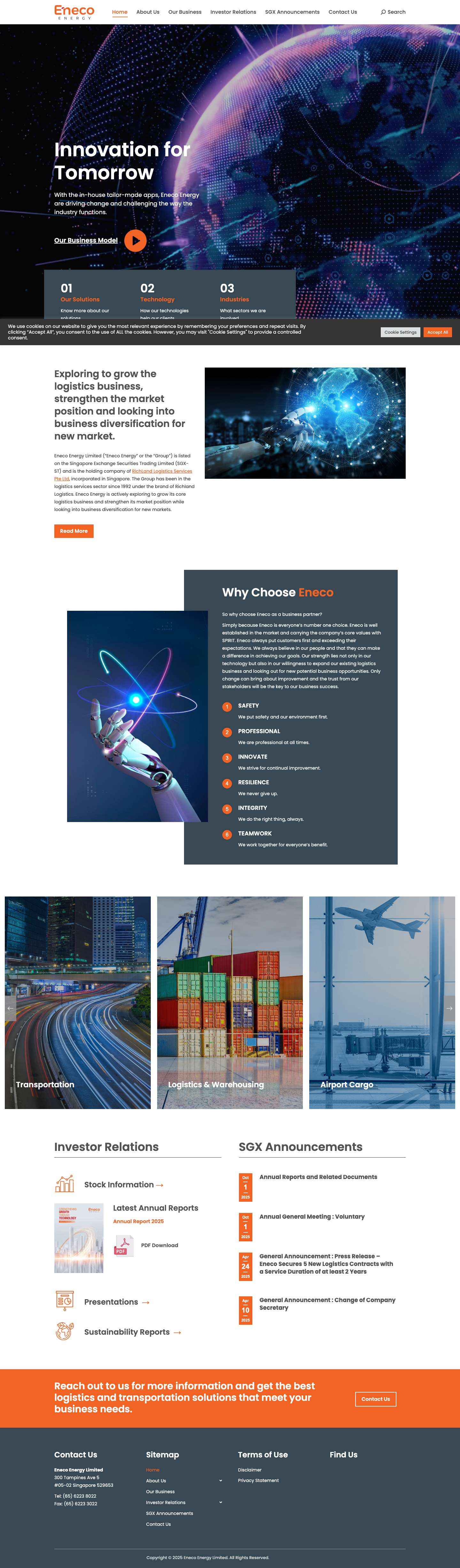 Eneco Energy Limited - Full Screenshot