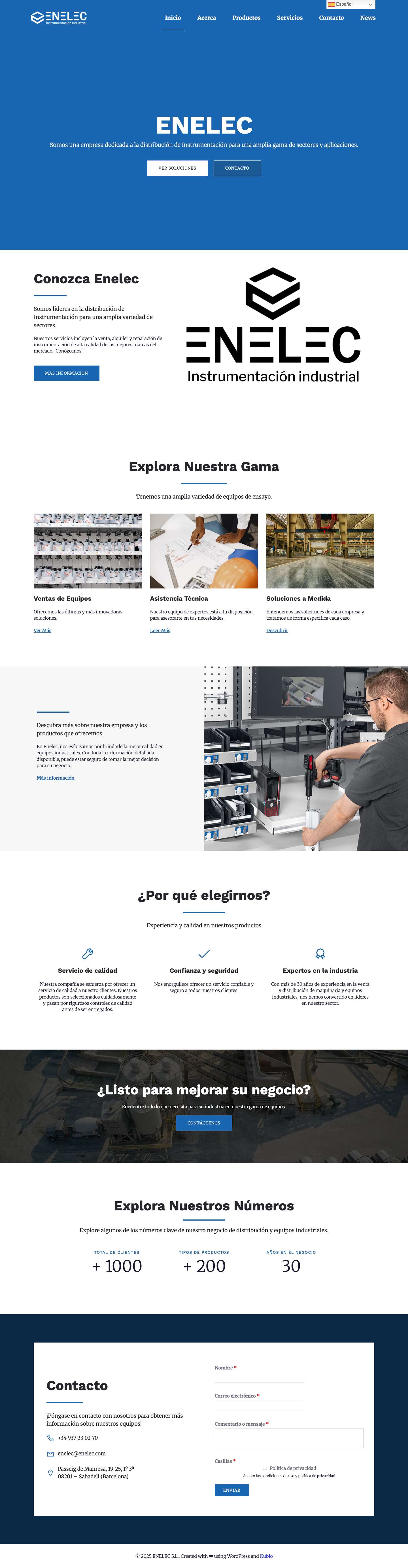 Inicio - ENELEC S.L.Inicio - ENELEC S.L. - Full Screenshot