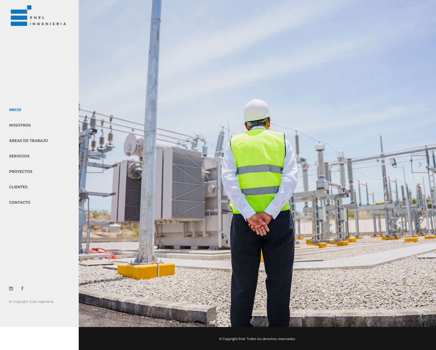 ENEL | Dedicados al Diseño, Presupuesto, Construcción y Supervisión de Obras Eléctricas, Civiles, Mecánicas y de Ingeniería. - Full Screenshot