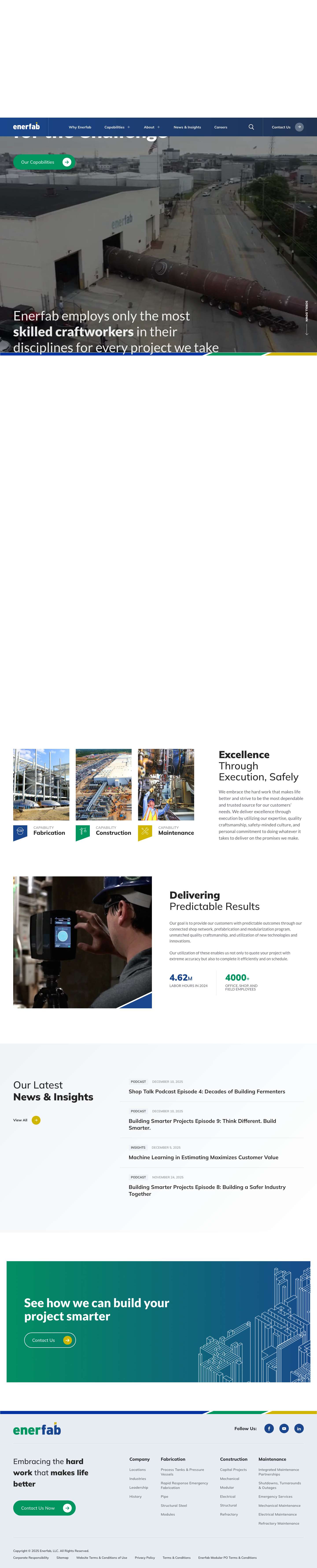 Fabrication, Construction, and Maintenance Contractors - Enerfab - Enerfab - Full Screenshot