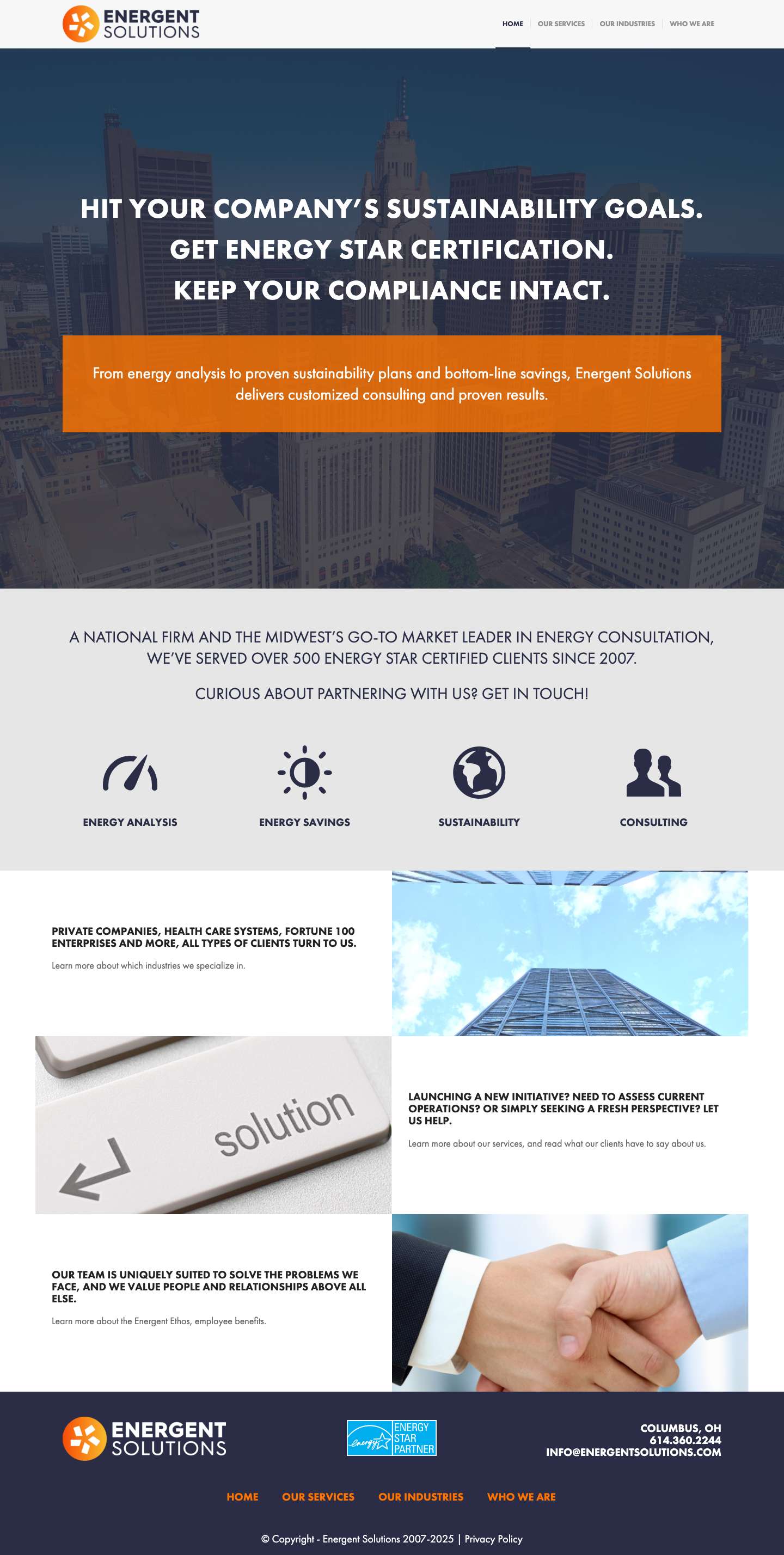 Energent Solutions – Energy and Sustainability in Columbus, Ohio - Full Screenshot