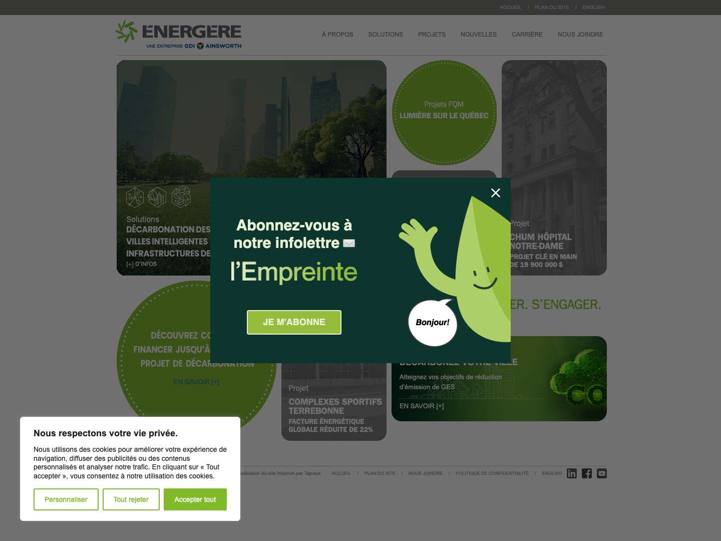 Énergère | Efficacité énergétique - Full Screenshot