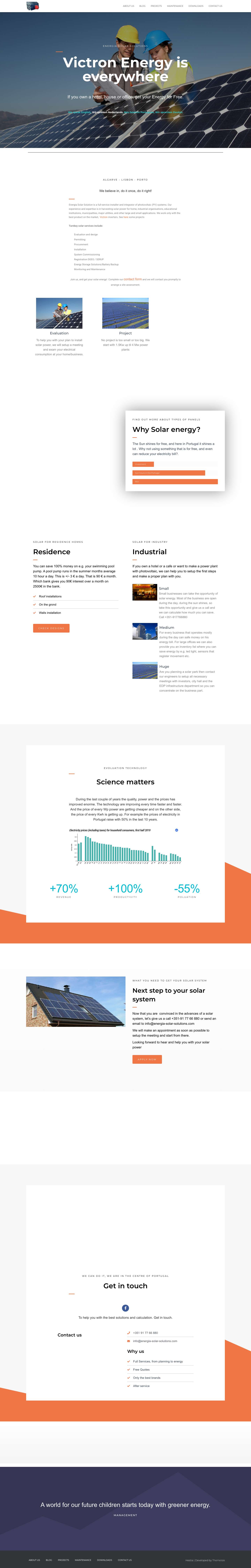 Energia Solar Solutions – Full service Solar Energy installer for Portugal - Full Screenshot