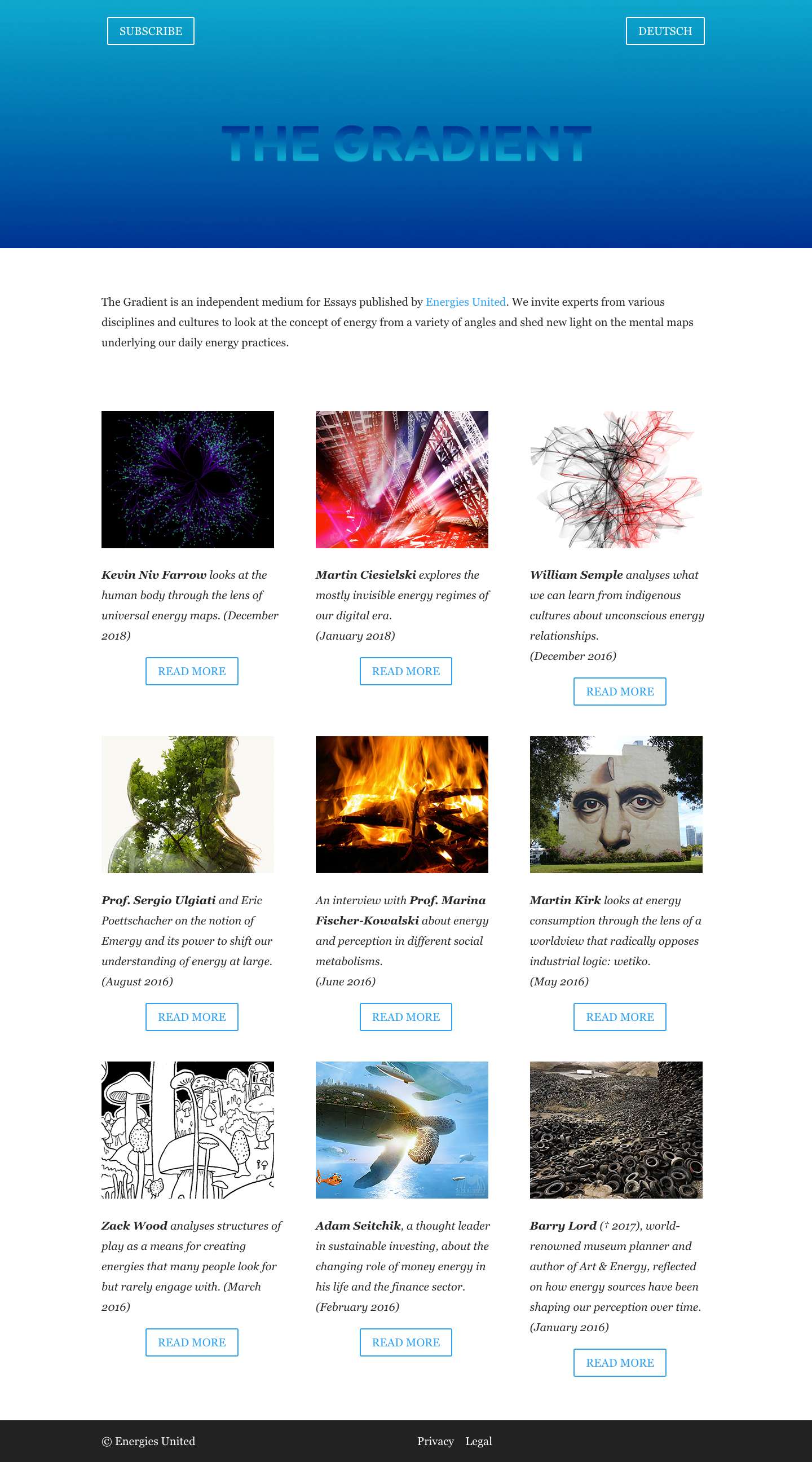 THE GRADIENT | ENERGIES UNITED - Full Screenshot