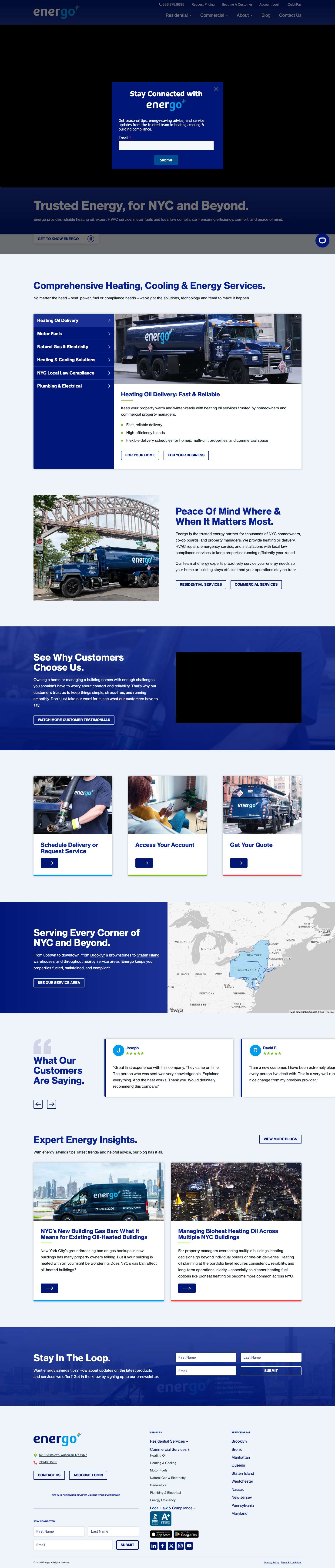 Your Trusted Full-Service Energy Provider in NYC | Energo - Full Screenshot