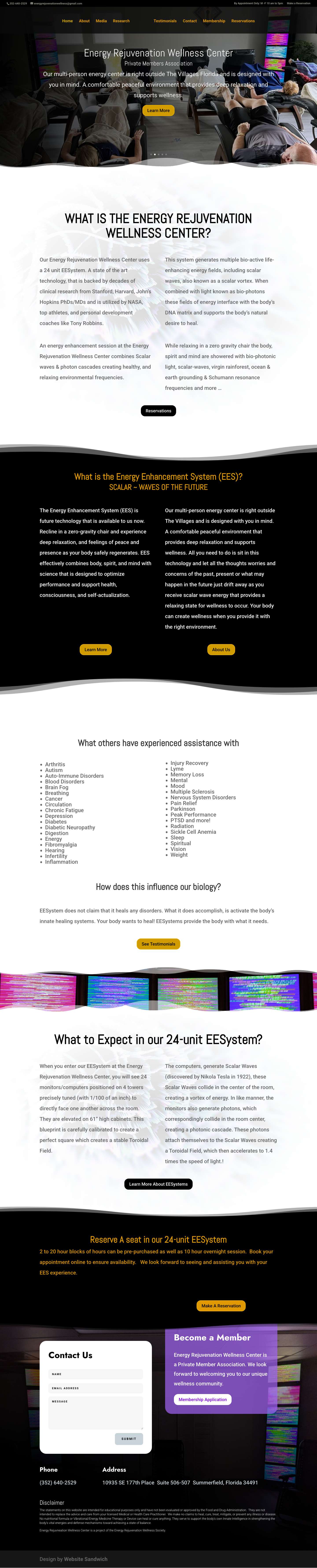 Home - Energy Rejuvenation Wellness - Full Screenshot