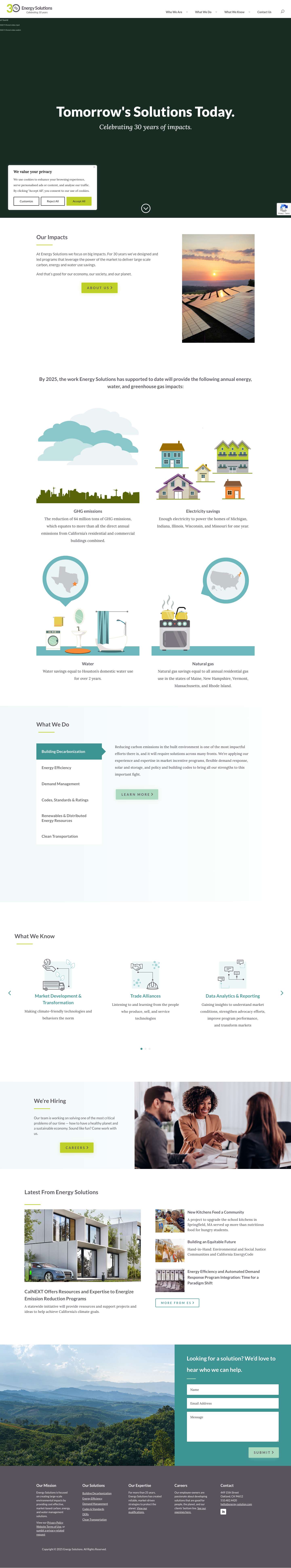 Home - Energy Solutions - Full Screenshot