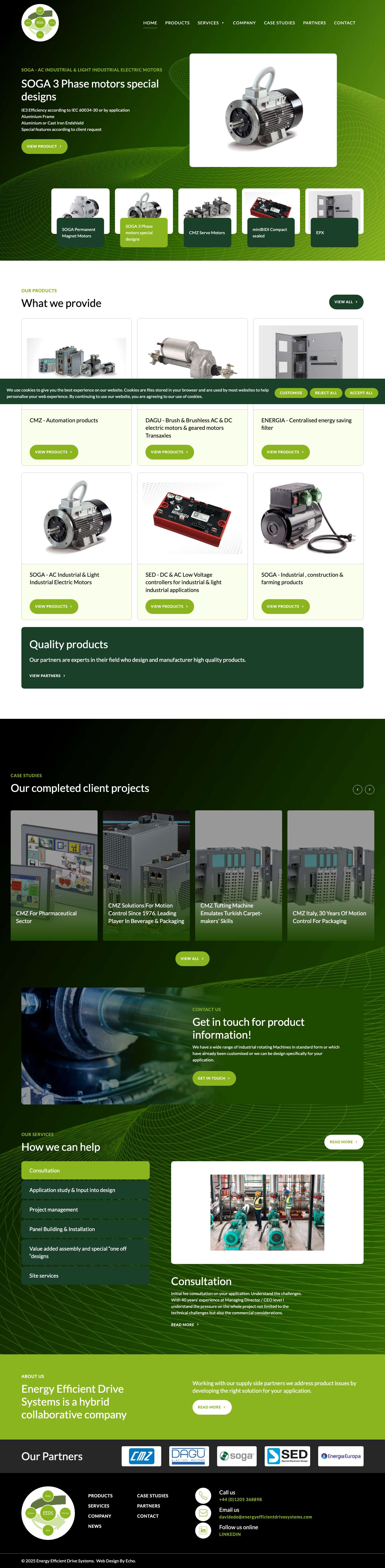 Home | Energy Efficient Drive Systems - Full Screenshot