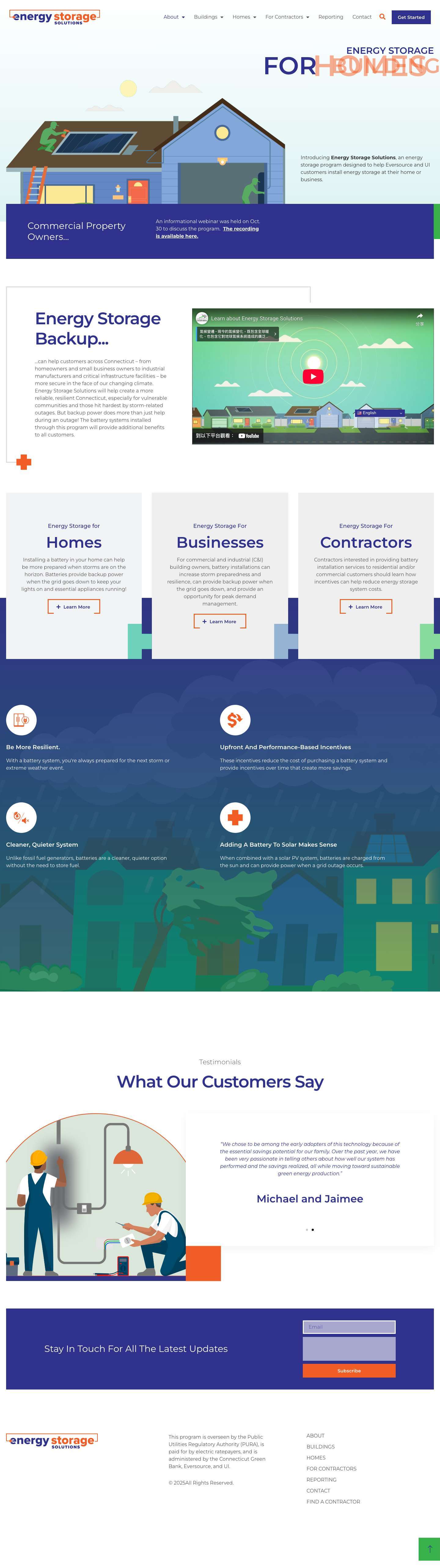 Energy Storage Solutions – A new energy storage program for Connecticut Eversource and UI customersarrow - Full Screenshot