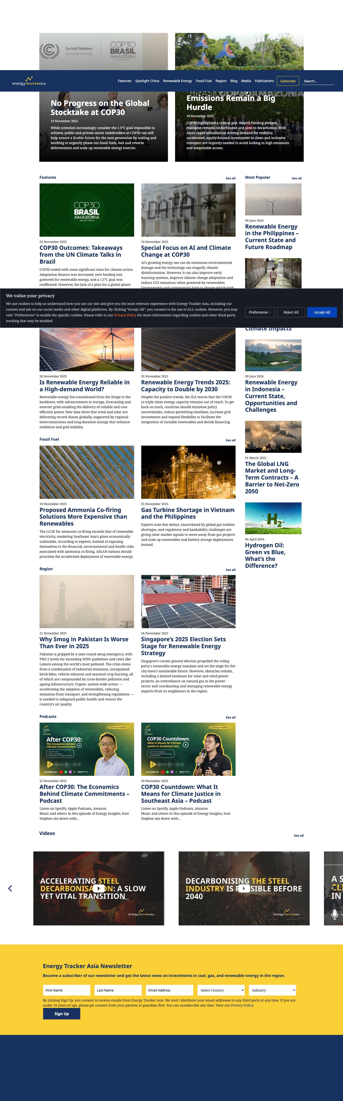 Energy Tracker Asia | Energy finance news and trends - Full Screenshot