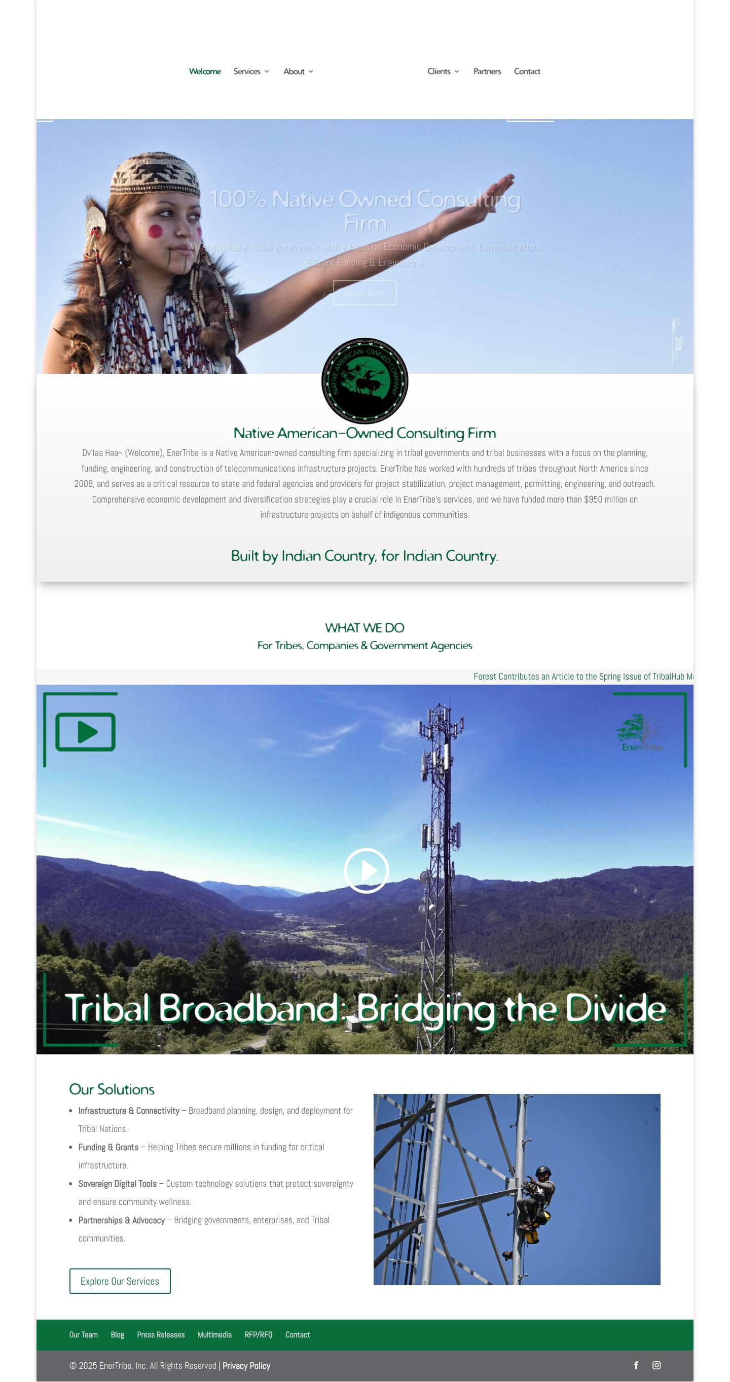 Welcome | EnerTribe - Full Screenshot