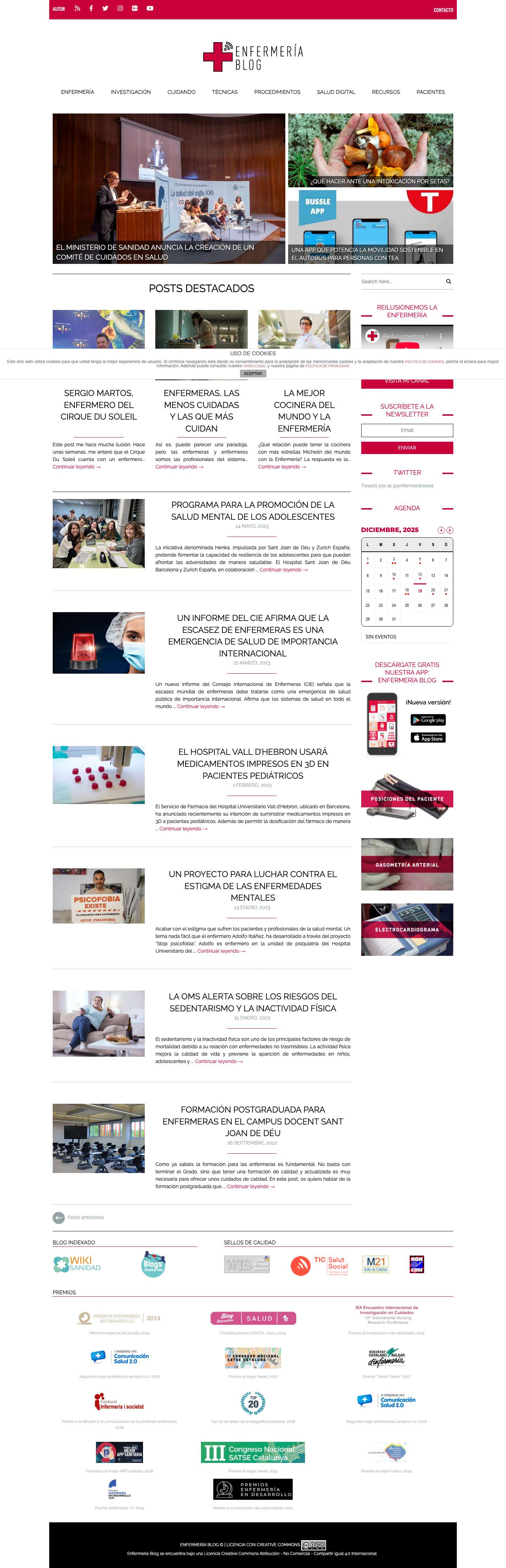 ENFERMERÍA BLOG / ENFERMERÍA BLOG - Full Screenshot
