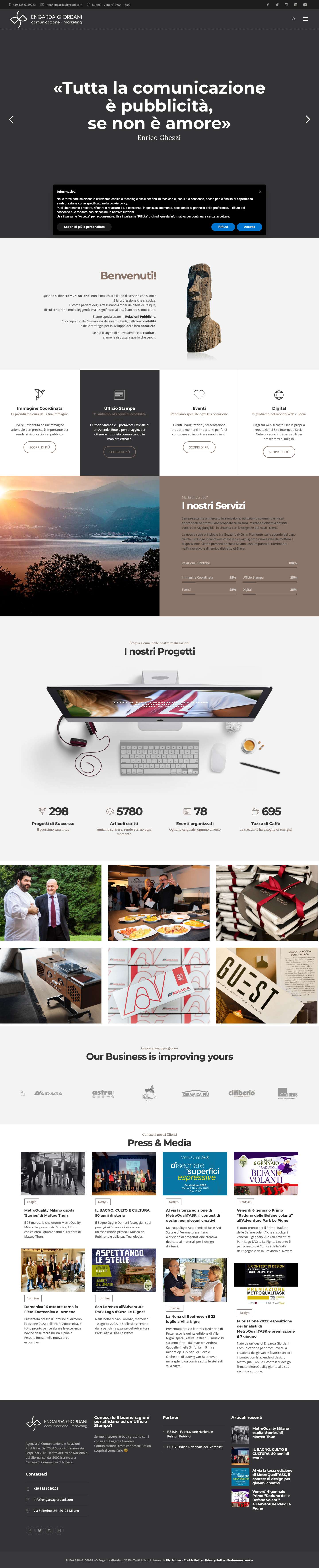 Agenzia di Relazioni Pubbliche | Engarda Giordani Comunicazione - Full Screenshot