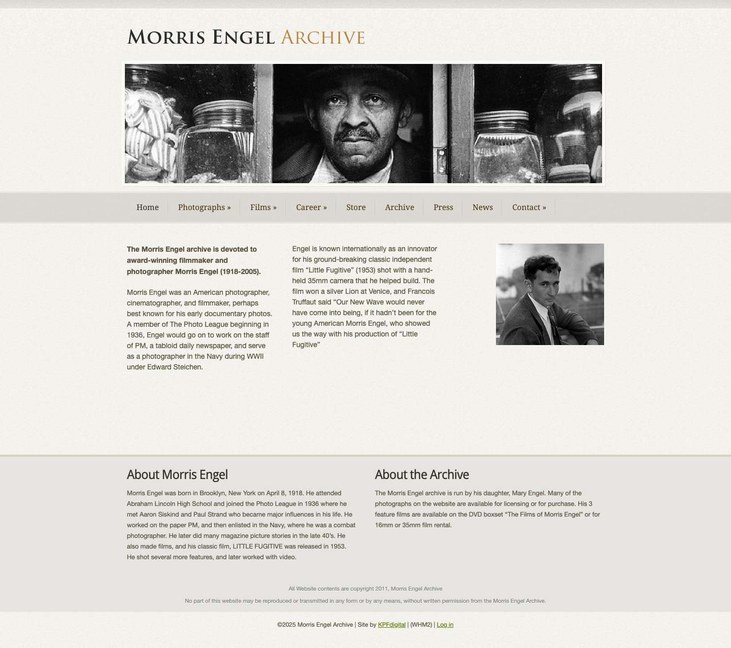 Morris Engel Archive | Award-winning Filmmaker and Photographer Morris Engel (1918-2005) - Full Screenshot