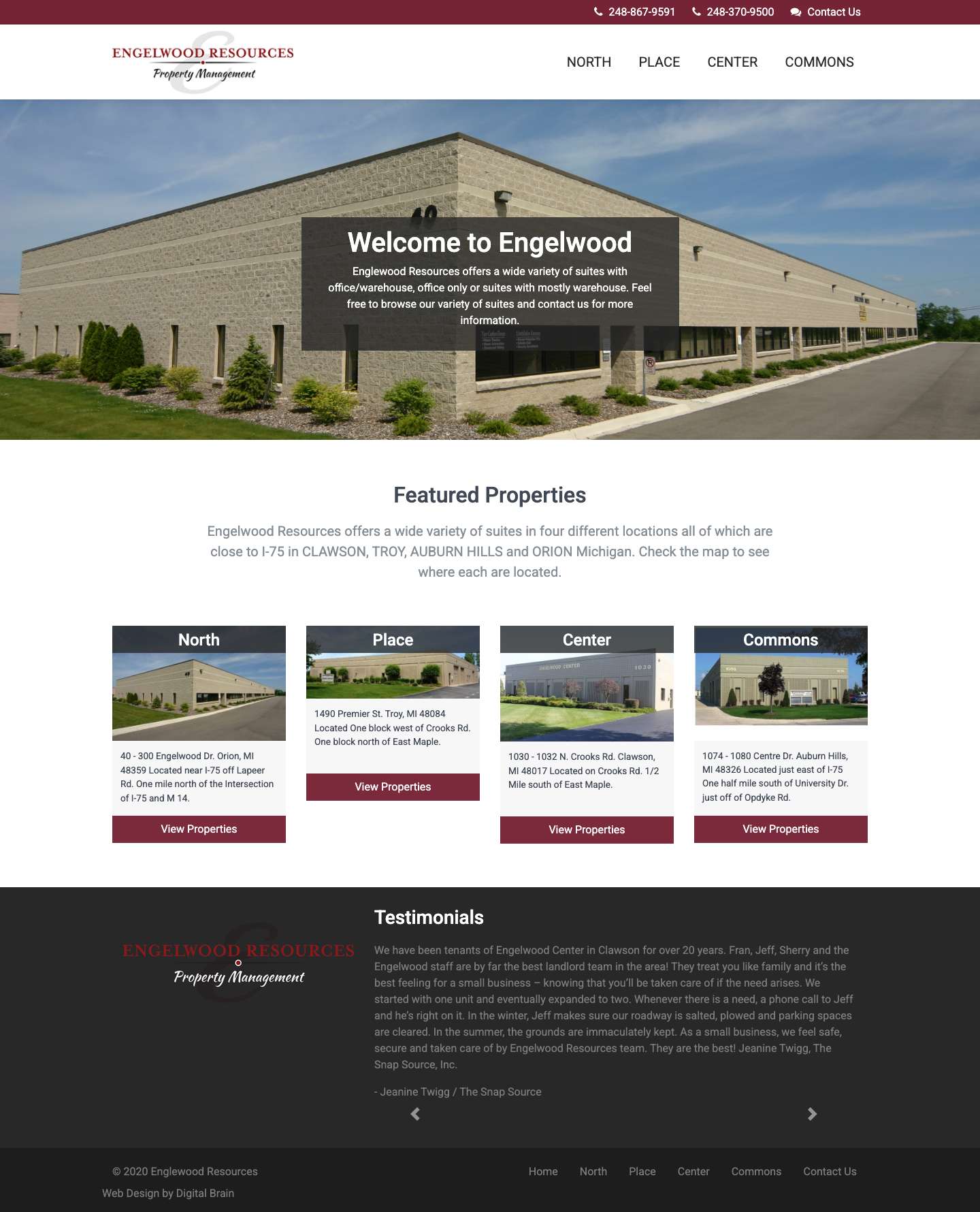Engelwood Resources – Clawson, Troy, Auburn Hills, Orion – Michigan - Full Screenshot