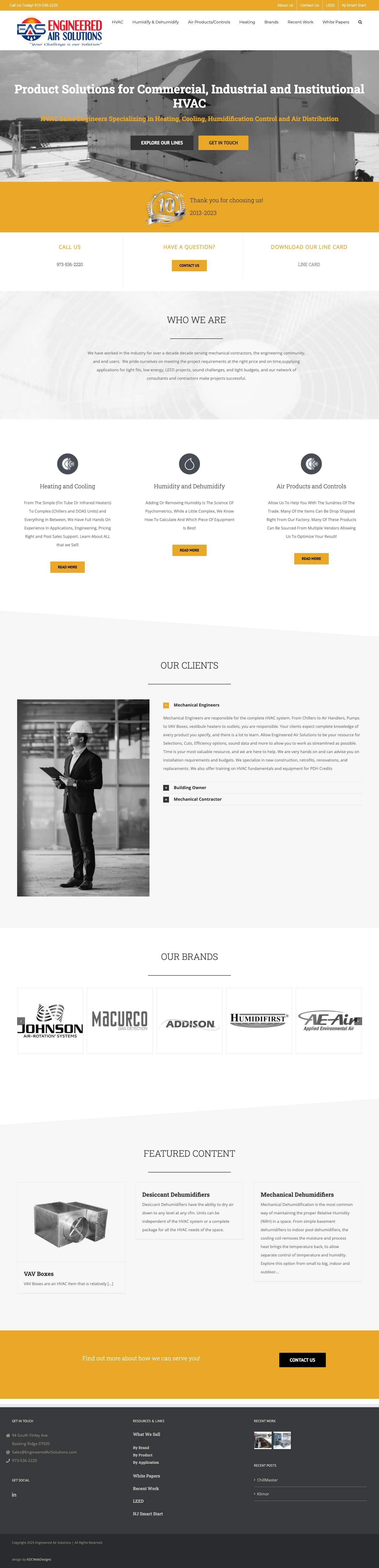 Home - Engineered Air Solutions - Full Screenshot