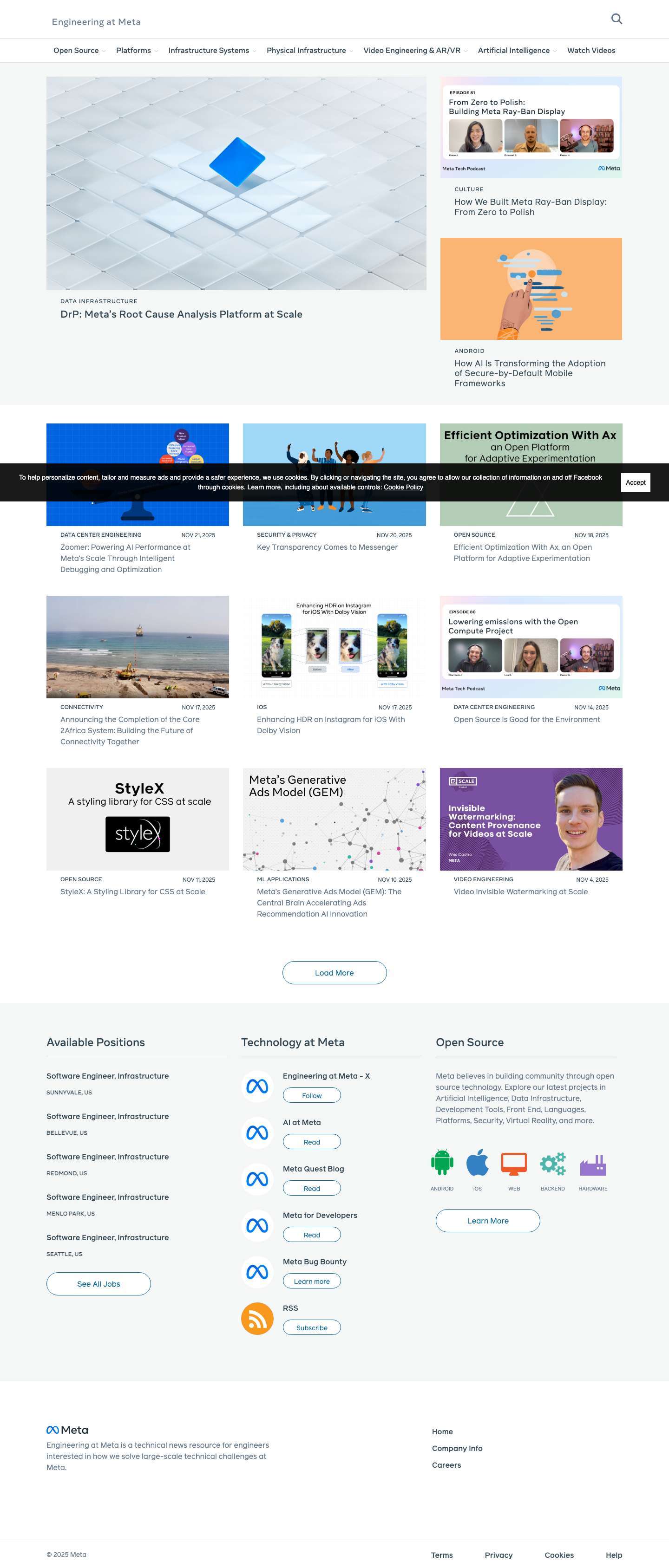 Engineering at Meta - Engineering at Meta Blog - Full Screenshot