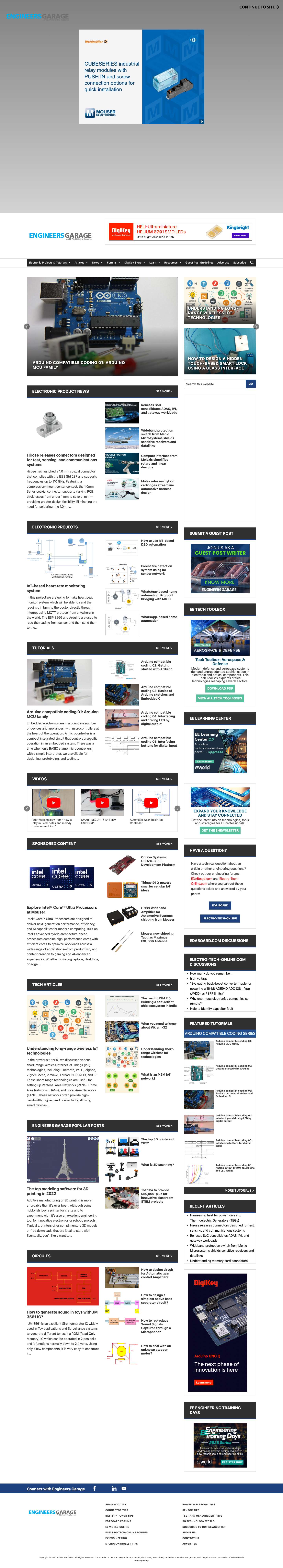 Electronic Projects,News, Forums and Engineering Resources - Full Screenshot