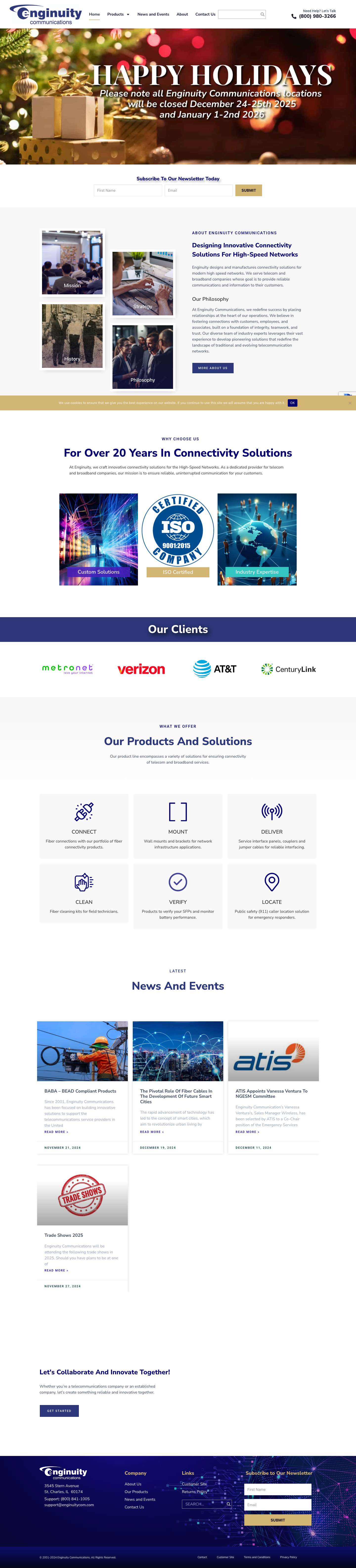 Enginuity Communications - Full Screenshot