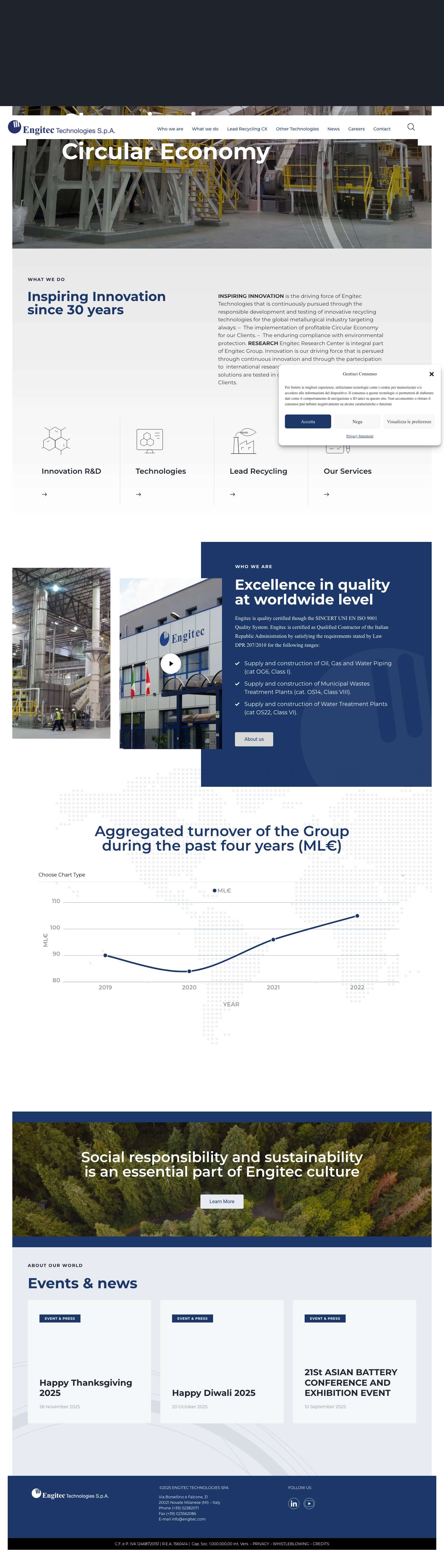 Lead Acid Battery Recycling - Engitec Technologies S.p.A. - Full Screenshot