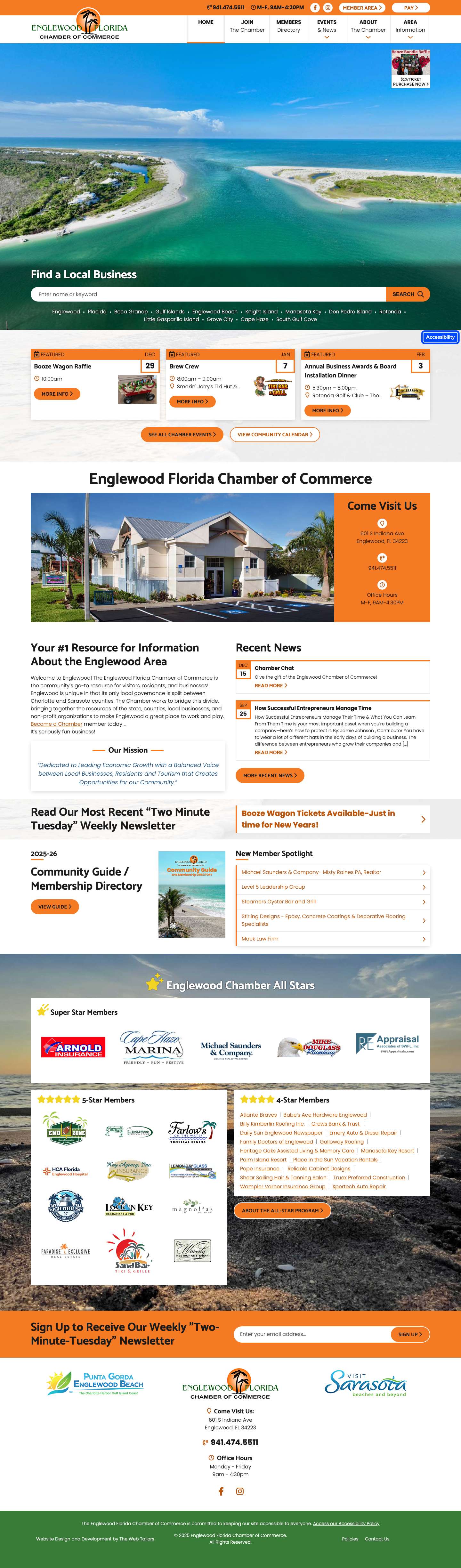 Englewood Florida Chamber of Commerce | #1 Englewood Area Resource - Full Screenshot