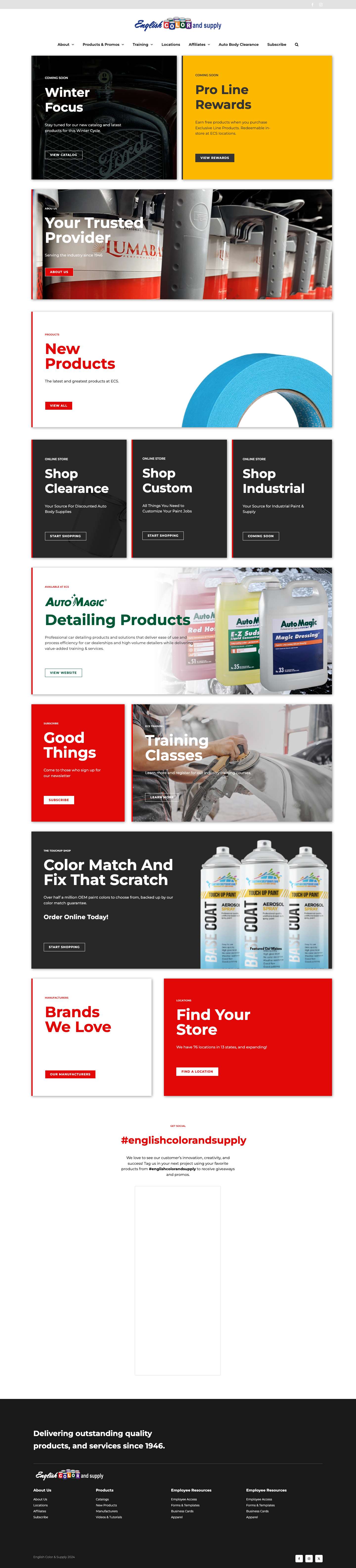 English Color and Supply - Full Screenshot