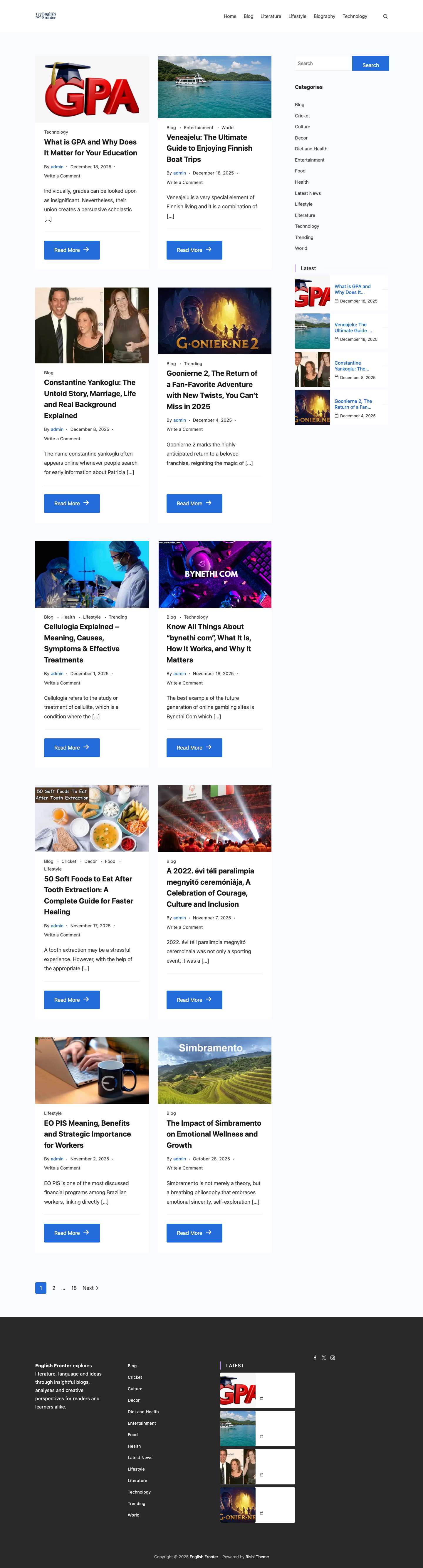 English Fronter – Study Literature with Summaries & Analysis - Full Screenshot