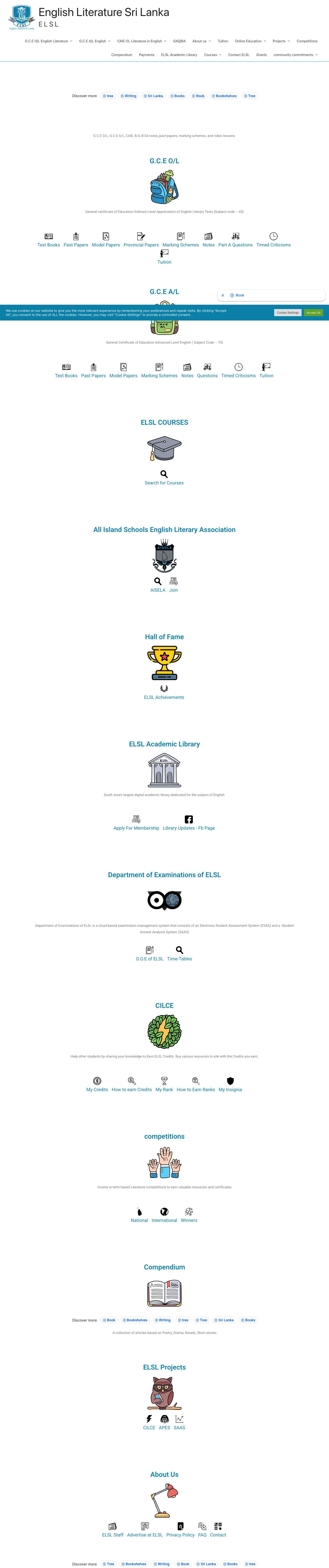 Home - English Literature Sri Lanka - Full Screenshot