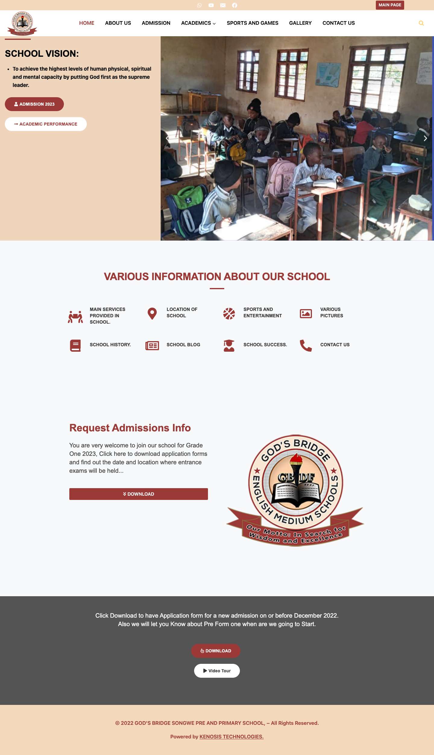 GOD’S BRIDGE ENGLISH MEDIUM SCHOOLS – SONGWE – ACADEMICS, MORALS AND CAREWhatsAppYouTubeEmailFacebookExpandSearchFacebookWhatsAppEmailToggle MenuScroll to topScroll to topExpandToggle Menu CloseSearch - Full Screenshot