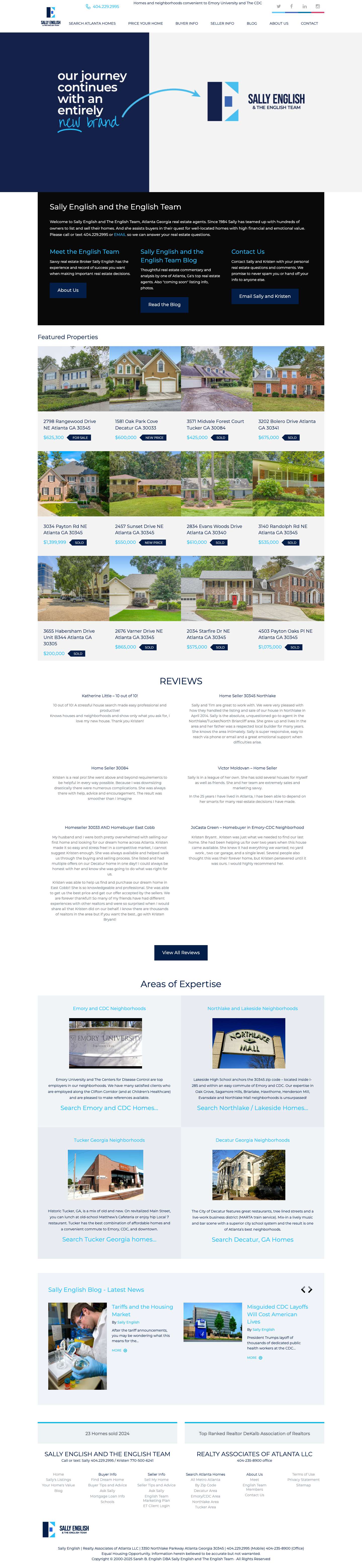 Home - Sally English and the English Team - Full Screenshot