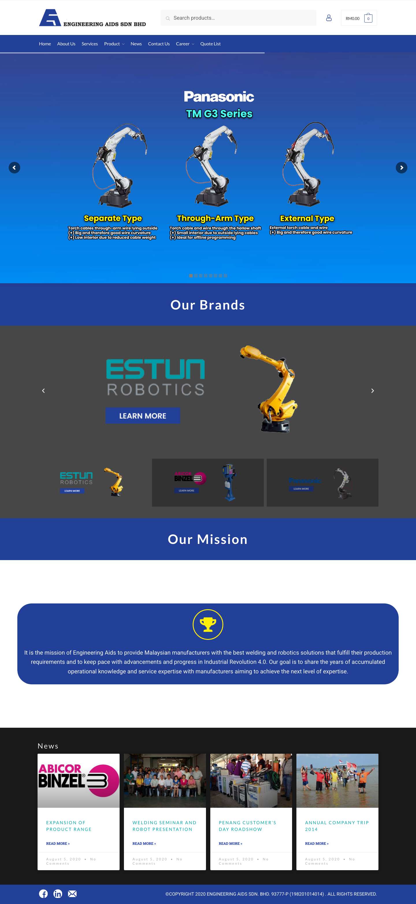 Engineering Aids Sdn Bhd – Factory Automation and Welding Solutions - Full Screenshot